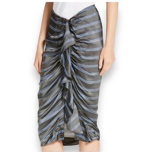 Veronica Beard Skirt Black Striped Ruffle